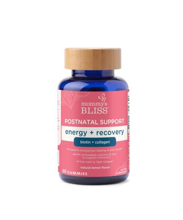 Mommy's Bliss Postnatal Support Energy + Recovery Natural Lemon 60 Gummies