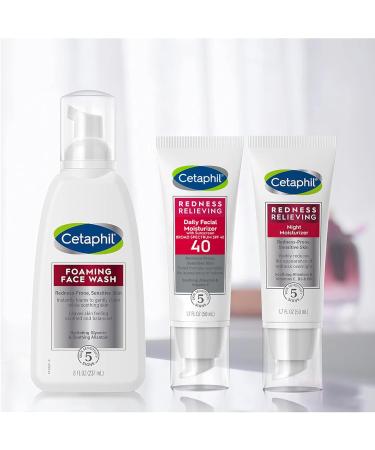 Cetaphil Redness Relieving Set - Night Moisturizer & Daily SPF 40 for Redness Prone Skin | Perfect Mother s Day Gift - 1.7 oz Each - Buy Online on GoSupps.com