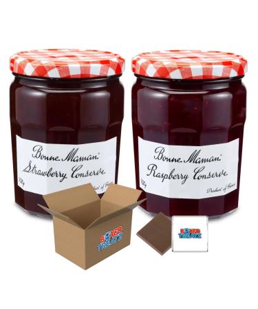 Bonne Maman Berry Medley: 750g Strawberry Preserves + 750g Raspberry Conserve Delightfully Boxed Treatz - Buy Online on GoSupps.com