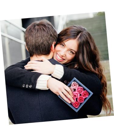 minkissy 4 Boxes Rose Box Rose Soap Flower Romantic Wedding Anniversary Mothers Day Gradient Rose Soap Bouquet Artificial Flower Soap Rose Flower Square Box Roses - Buy Online on GoSupps.com