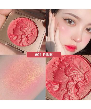 Embossed Smooth Powder Blush Palette For Cheeks - Embossed Girl Blush for Cheeks Matte Face Powder Blush Palette Natural Makeup Radiant Finish (02#Orange) - Buy Online on GoSupps.com