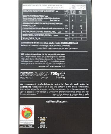  Italian Gourmet E.R. Caff Motta Espresso Bar Cialde Pack of 80 + 20 Universal Compostable Coffee Pods + Italian Gourmet Polpa di Pomodoro 400g - Buy Online on GoSupps.com