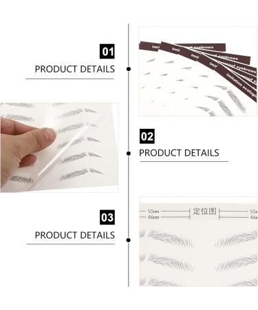Beavorty 30 pcs eyebrow stickers makeup stickers tattoo eyebrow Temporary Brow Tattoos tool cosmetic 4d 1 count (Pack of 1) Brownx5pcs - Buy Online on GoSupps.com
