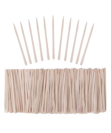 Senkary 600 Pieces Small Waxing Sticks Wooden Wax Sticks Wax Applicator Sticks Wood Wax Spatulas for Hair Eyebrow Nose Removal (Without Handle)