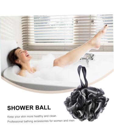 Beavorty 4pcs Charcoal Bath Ball & Shower Scrubber - Loofah Balls for Spa-Like Bathing | Bubble Maker Bathroom Accessories - Buy Online on GoSupps.com
