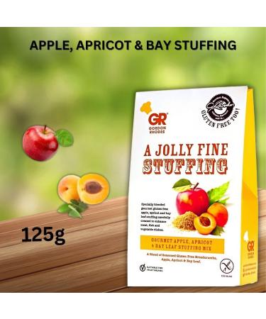 Gordon Rhodes Bread Stuffing Pick N Mix - Choose From Box with 3 Flavours - Gourmet G/F Sage & Red Onion Gluten Free Drop Bread Gorgeous Sauce Gourmet G/F Apple Apricot & Bay - Pack of 2 x 125g - Buy Online on GoSupps.com