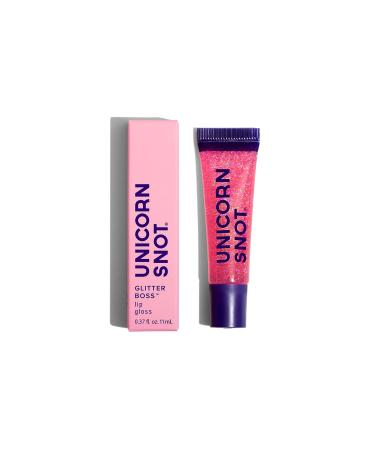 UNICORN SNOT Holographic Glitter Lip Gloss - Vegan & Cruelty Free - Flamingo Pink 0.37 Fl Oz - Buy Online on GoSupps.com