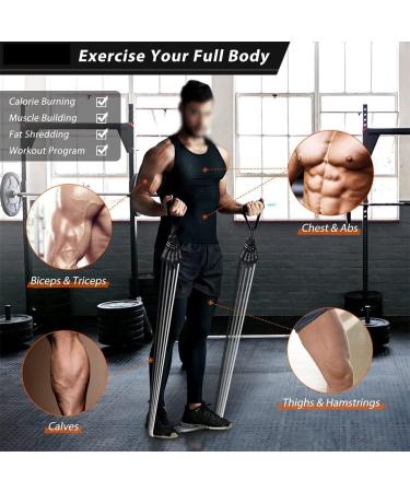 Resistance Bands Set - Exercise Bands with Door Anchor & Ankle Straps for Home Workouts - International Shipping Available - Buy Online on GoSupps.com