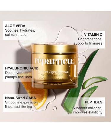 InfiniteAloe r parneu Gold Anti-Aging Formula Neck Firming Face Tightening Anti Wrinkle Face Cream - Organic Aloe Powered with Collagen Peptides & Retinyl - 6.7oz Jar 6.7 Ounce (Pack of 1) - Buy Online on GoSupps.com