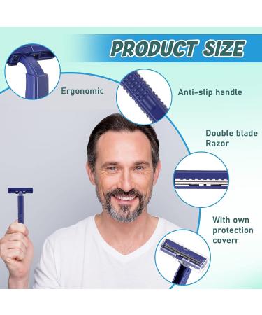 Stainless Steel Twin Blade Disposable Razors for Men - 150 Pack | Portable Shave Razor for Bathing, Hotel & Travel - Buy Online on GoSupps.com