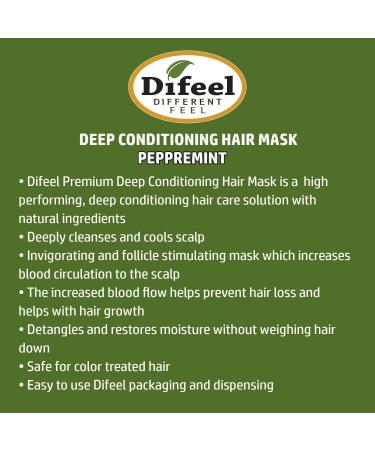 Difeel Premium Peppermint Oil Hair Mask - 1.75 oz | Deep Conditioning Treatment - Buy Online on GoSupps.com
