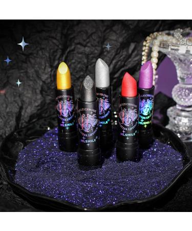 Glitter Lipstick - Metallic Silver Shimmer Tint | Long-lasting Lip Balm & Lip Gloss Gift for Women & Girls - Perfect for Christmas & Halloween Parties - Buy Online on GoSupps.com