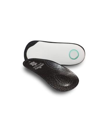 Pedag Holiday | 3/4 Length Sheepskin Orthotic Inserts | Handmade in Germany | Arch Support | Metatarsal Pad | Heel Cushion | Fits Low Profile Tight Shoes | Black | 1 Pair | US Women 9 / EU 39 Men 6 US W 9 / M 6 / EU 39