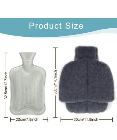 Foot Warmer Hot Water Bottle (2L) - Soft Winter Heating Mat for Adults & Kids - Electric-Free Gray Design - Buy Online on GoSupps.com