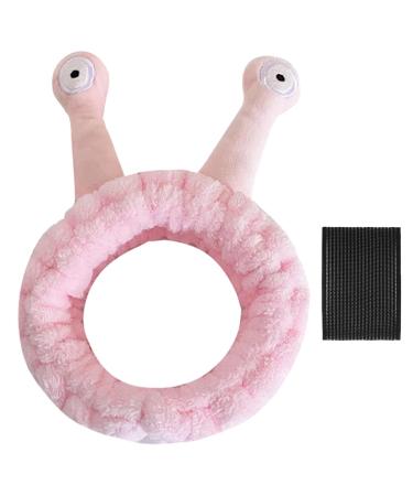 SculptZen Snail Spa Headband Face Wash Headband for Women Girls Makeup Headband Soft Flannel Head Wraps Elastic Skincare Hair Band Cute Hair Accessories for Washing Face Shower Sports Beauty Skincare
