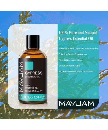 MAYJAM Cypress Essential Oil 30ML - Pure Fennel Oil for Diffuser & Humidifier - DIY Home & Wardrobe - 30.00 ml (Pack of 1) - Buy Online on GoSupps.com