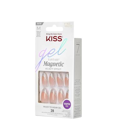 KISS Gel Fantasy Press-On Nails - Light Silver Almond Shape | Includes Nail Glue 28 Nails Manicure Stick & Mini File - Shop Internationally - Buy Online on GoSupps.com