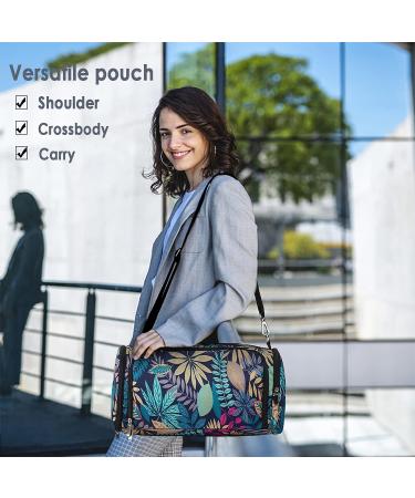 MZCXMAO Knitting Bag Crochet Organizer - Large Yarn Holder Bag, Blue Leaves - Buy Online on GoSupps.com