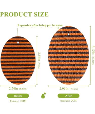 3-Pack Cleaning Kitchen Sponges Oval Black Orange Stripes Kitchen Cellulose Dishwashing Wood Pulp Cotton - Buy Online on GoSupps.com