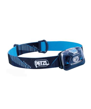 Petzl TIKKINA Headlamp - Simple, Lightweight, Compact 250 Lumen Headlamp for Hiking, Climbing, and Camping - Blue Blue (Past Season)
