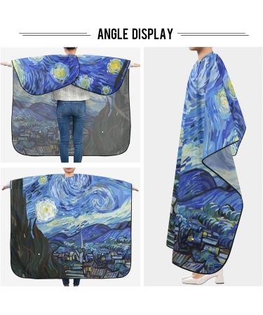 Waterproof Barber Cape - Starry Night Cheetah Haircut Bib for Men & Women | Unisex Hair Cutting Cape - Buy Online on GoSupps.com