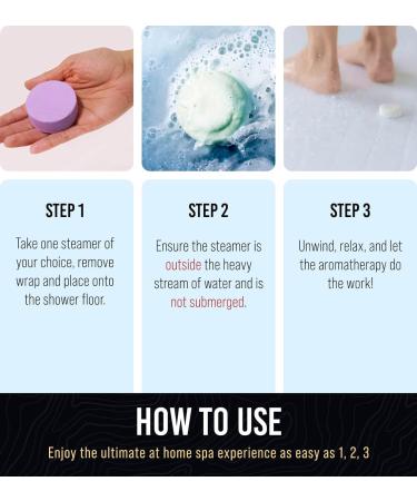 Relaxing Shower Steamers Gift Set for Women - Aromatherapy Shower Tablets with Essential Oils - Set of 6 - Buy Online on GoSupps.com