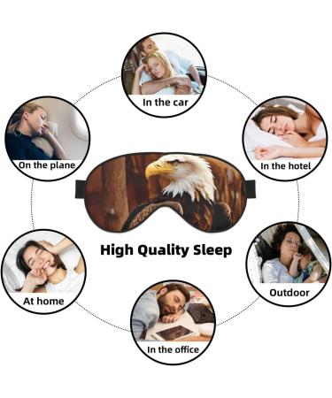 Flying Eagle Print Soft Sleep Eye Mask - Comfortable Eyeshade for Travel & Napping | Ideal for Men & Women - Buy Online on GoSupps.com