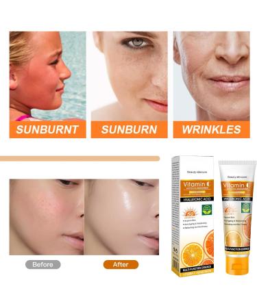 XdealCozyxc SPF 50 Face Sun Cream with VC Glow Sunscreen Waterproof and Moisturizing Spot UV Fluid Face Serum - Buy Online on GoSupps.com