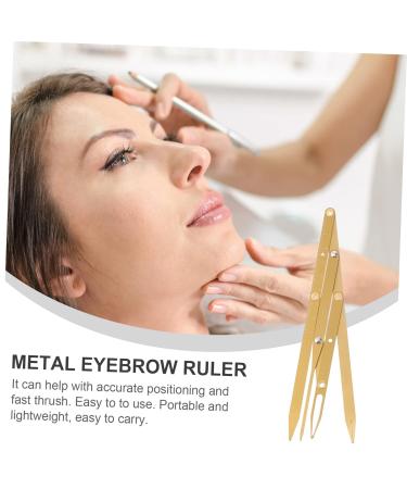 BELLIFFY Eyebrow Scale Eyebrow Ruler Makeup Ratio Eyebrow Measure Tool Eyebrow Stencil Measuring Tool Golden 16X4.5X0.6CM Golden - Buy Online on GoSupps.com