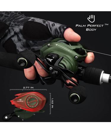 KastKing Spartacus II Baitcasting Fishing Reel | Ultralight 6oz Baitcaster with 17.6 LB Carbon Fiber Drag | 7.2:1 Gear Ratio | Palm Perfect Design - Stryker Green-7.2 - Buy Online on GoSupps.com