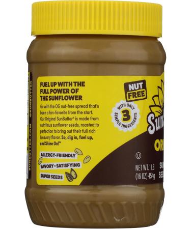 SunButter Natural Sunflower Seed Spread 16 oz Plastic Jars - Buy Online on GoSupps.com