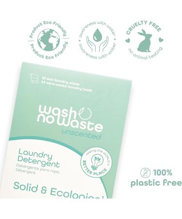 Wash No Waste Detergent Strips - 192 Washes | Hypoallergenic Biodegradable Vegan Plastic-Free Lavender Cleaning - Buy Online on GoSupps.com