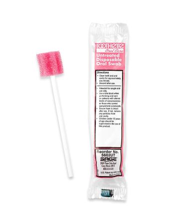 Stryker  Sage Toothette Oral Swabs Untreated/Unflavored  250 Swabs  Individually Wrapped Disposable Mouth Swabs
