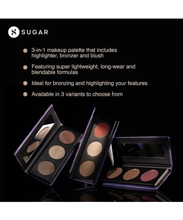 Sugar Cosmetics Contour De Force Face Palette 01 Subtle Summit | Longlasting, Lightweight Blush, Highlighter, Bronzer | Paraben Free - Buy Online on GoSupps.com