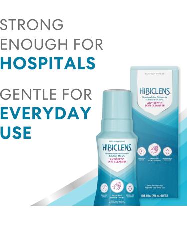 Hibiclens Antimicrobial Soap 8 oz Foaming Pump | Antiseptic Skin Cleanser for Home & Hospital | 4% CHG International Shipping Available - Buy Online on GoSupps.com