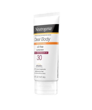 Neutrogena Clear Body Breakout-Free Liquid Sunscreen Lotion for Acne Prone Skin SPF 30 - 5 fl oz - Buy Online on GoSupps.com