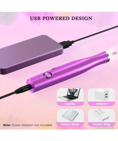 Zoccee 11-in-1 Electric Nail Cutter with Filing Light 22000 RPM Manicure Set for Gel & Acrylic Nails (No Battery Purple) - Buy Online on GoSupps.com