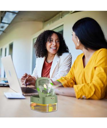 Spraying Mist Fan - Water Misting Spraying Mist Fan - Remote Control Humidifier Fan Desktop Spray Moisturizing Fan for Table Home Travel Offices Green B - Buy Online on GoSupps.com