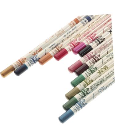 Angoily Eyeliner Waterproof 12 Pcs Eyeliner Pencil Eyeshadow Green Suits Colored Eyeliner Eye Shadow Pen Liquid Eyeliner Mousse - Buy Online on GoSupps.com