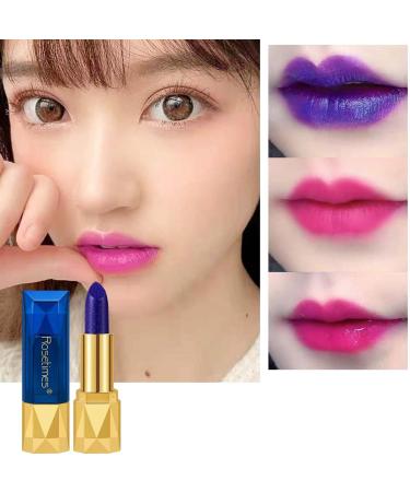  Duqulle 5 x Blue Color Changing Lipsticks Magic Temperature Color Changing Lipstick Long Lasting Blue Lip Gloss Water Resistant Tinted Lip Balm for Women and - Buy Online on GoSupps.com