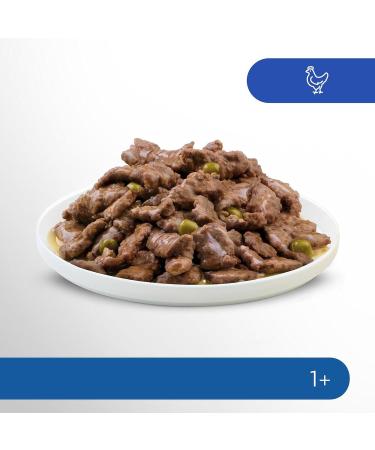 Perfect Fit Indoor Cat Food - Anti-Hairball Chicken & Peas in Sauce 12x85g Portions for Adult Cats - Buy Online on GoSupps.com