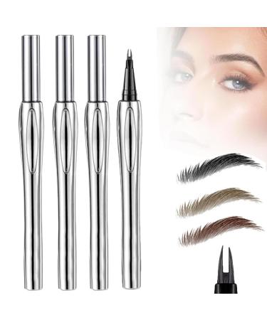 Cooklesa Eyebrow Cooklesa 2024 Upgraded Natural Waterproof Eyebrow Pen with Microfine Tip Two-Pronged Eyebrow Pencil 3D Long-Lasting Natural Waterproof Microblading Eyebrow Pen Makeup (3PCS)