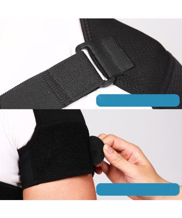 SUWIAKLALL Premium Double Shoulder Brace Protector for Men Women Adjustable Chest Harness for Enhanced Support Black L 1Set 1Set Black L - Buy Online on GoSupps.com