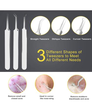 Boxoyx Blackhead Remover Tool Set - 10 Pcs Professional Pimple Extractor Kit for Acne Removal - Buy Online on GoSupps.com