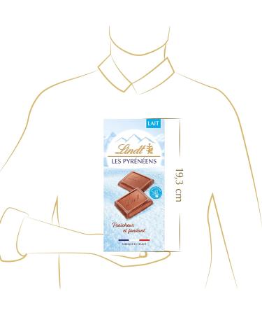 Lindt - LES PYRENEENS Tablet - Melting Milk Chocolate 150g - Buy Online on GoSupps.com