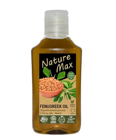bonballoon Nature Mix Fenugreek Oil Essential Oils Organic Natural Undiluted Pure For Hair Growth Skin Health Care Massage Cold Pressed Premium Quality 1Pack 1.70 Ounce / 50 ml