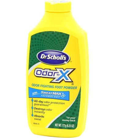 Dr. Scholl's Odor-Fighting X Foot Powder Yellow 6.25 oz (Pack of 3) | Long-Lasting Odor Protection - Buy Online on GoSupps.com