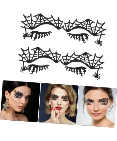 ABOOFAN 4 Pairs Eye Shadow Stickers False Eyelashes Eye Stickers Makeup Halloween Makeup Supplies Halloween Temporary Eye Halloween Props Prom Decor Lace Applique Eye Liner Stickers - Buy Online on GoSupps.com