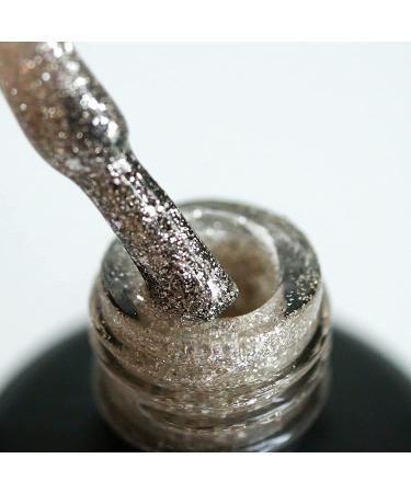 IN.HYPE Gel Top Coat with Glitter Gold Foil Flakes - UV/LED Cured - 0.5 Fl Oz (Pack of 1) - Buy Online on GoSupps.com