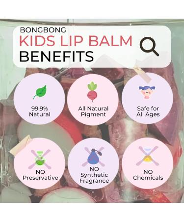 Bongbong Friends Kids Lip Balm - Tinted Moisturizing Plant-Based Glossy Finish Rose Pink - Buy Online on GoSupps.com